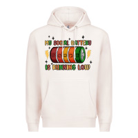 Pale Pink social battery Premium Hoodie - MaliasSmallBusiness