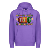 Purple social battery Premium Hoodie - MaliasSmallBusiness