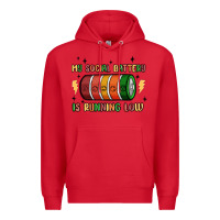 Red social battery Premium Hoodie - MaliasSmallBusiness