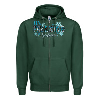 Sports Green it's freezing season winter Zipper Hoodie - RanaPortraitStore