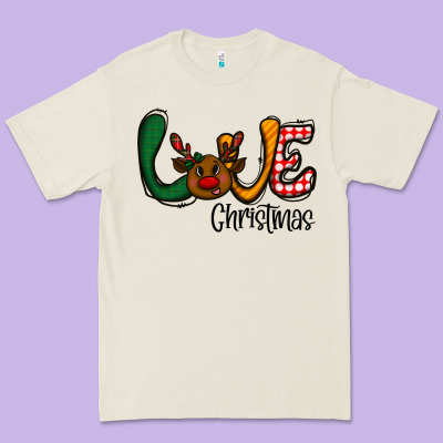 Love Christmas Premium Tee Designed By Cowhidedigitalart