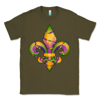 Army Green mardi gras fleur de lis Classic Tee - RanaPortraitStore