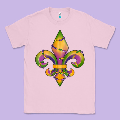 Classic Tee mardi gras fleur de lis