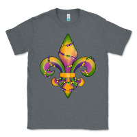 Charcoal Heather mardi gras fleur de lis Classic Tee - RanaPortraitStore