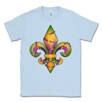 Dusty Blue mardi gras fleur de lis Classic Tee - RanaPortraitStore