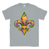 Heather Grey mardi gras fleur de lis Classic Tee - RanaPortraitStore