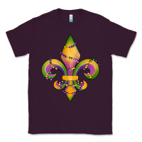 Plum mardi gras fleur de lis Classic Tee - RanaPortraitStore