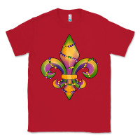 Red mardi gras fleur de lis Classic Tee - RanaPortraitStore
