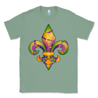 Sage mardi gras fleur de lis Classic Tee - RanaPortraitStore