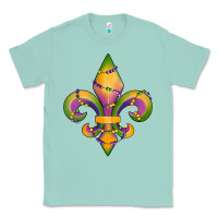 Seafoam mardi gras fleur de lis Classic Tee - RanaPortraitStore