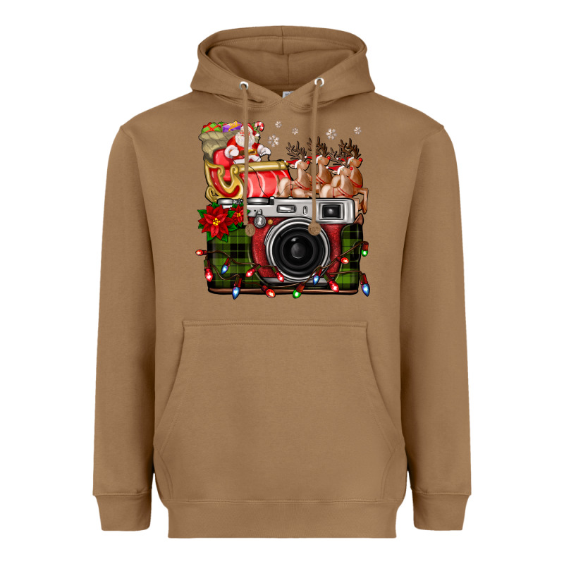 Christmas Santa Vintage Camera Heavyweight Hoodie by FaDigitalArtStudio | Teevron