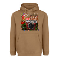 Toasted Coconut Christmas Santa Vintage Camera Heavyweight Hoodie - FaDigitalArtStudio