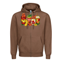 Chestnut crawfish coffee cups Zipper Hoodie - Zillion Design Studio