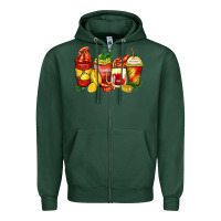Sports Green crawfish coffee cups Zipper Hoodie - Zillion Design Studio