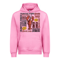 Fuchsia Pink crawfish junkie Urban Hoodie - MaliasSmallBusiness