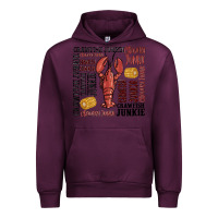 Mauve Wine crawfish junkie Urban Hoodie - MaliasSmallBusiness