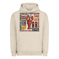 Pigment French Oak crawfish junkie Urban Hoodie - MaliasSmallBusiness