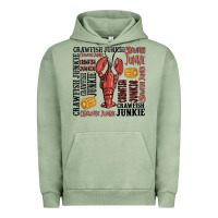 Pigment Oil Green crawfish junkie Urban Hoodie - MaliasSmallBusiness