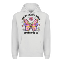 Dove Grey you are exactly where you need to be Premium Hoodie - MaliasSmallBusiness