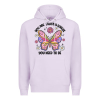 Lilac you are exactly where you need to be Premium Hoodie - MaliasSmallBusiness