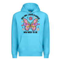 Ocean Blue you are exactly where you need to be Premium Hoodie - MaliasSmallBusiness