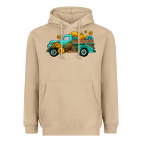 Mushroom farm truck with sunflower Heavyweight Hoodie - HRA Design Shop
