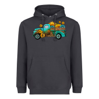 Smoke farm truck with sunflower Heavyweight Hoodie - HRA Design Shop