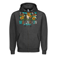Charcoal Heather wranglin mama Zipper Hoodie - texasbilliewilder