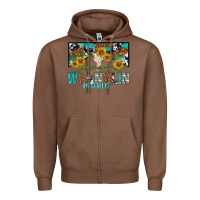 Chestnut wranglin mama Zipper Hoodie - texasbilliewilder