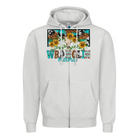 Dove Grey wranglin mama Zipper Hoodie - texasbilliewilder