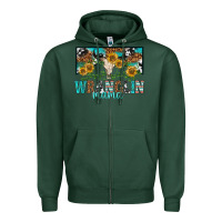 Sports Green wranglin mama Zipper Hoodie - texasbilliewilder