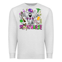 Oatmeal Heather spooky nurse Premium Sweatshirt - AdoDesignShop