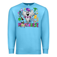 Ocean Blue spooky nurse Premium Sweatshirt - AdoDesignShop