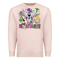 Pale Pink spooky nurse Premium Sweatshirt - AdoDesignShop
