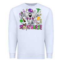 White spooky nurse Premium Sweatshirt - AdoDesignShop