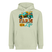 Matcha farm truck  farm life with sunflower Heavyweight Hoodie - HRA Design Shop