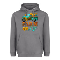 Storm farm truck  farm life with sunflower Heavyweight Hoodie - HRA Design Shop