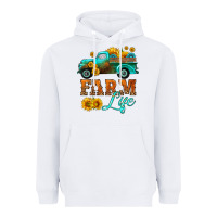 White farm truck  farm life with sunflower Heavyweight Hoodie - HRA Design Shop