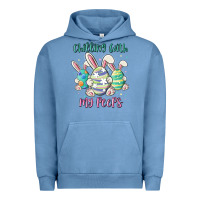 Pigment Pebble Blue chilling with my peeps Urban Hoodie - MaliasSmallBusiness