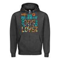 Charcoal Heather wife mother dog lover with paws Zipper Hoodie - texasbilliewilder