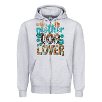 Heather Grey wife mother dog lover with paws Zipper Hoodie - texasbilliewilder