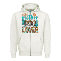Oatmeal Heather wife mother dog lover with paws Zipper Hoodie - texasbilliewilder