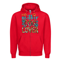Red wife mother dog lover with paws Zipper Hoodie - texasbilliewilder