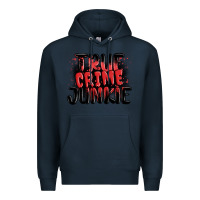 Navy true crime junkie Premium Hoodie - MaliasSmallBusiness