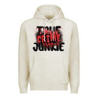 Oatmeal Heather true crime junkie Premium Hoodie - MaliasSmallBusiness