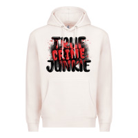 Pale Pink true crime junkie Premium Hoodie - MaliasSmallBusiness