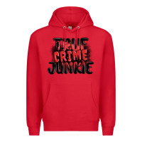 Red true crime junkie Premium Hoodie - MaliasSmallBusiness