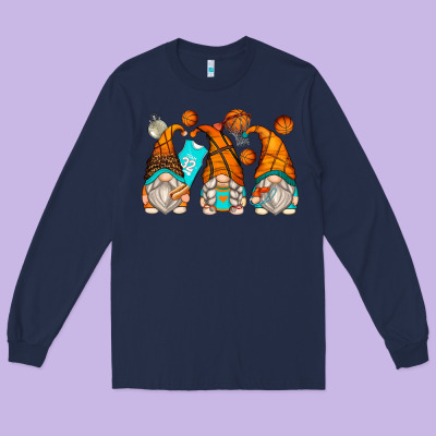 Basketball Gnomes Long Sleeve Tee Designed By Zillion Design Studio