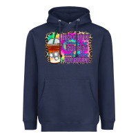 Navy iced coffee sarcasm Heavyweight Hoodie - RacoonDesign