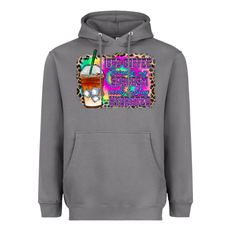 Iced Coffee Sarcasm Heavyweight Hoodie by RacoonDesign | Teevron